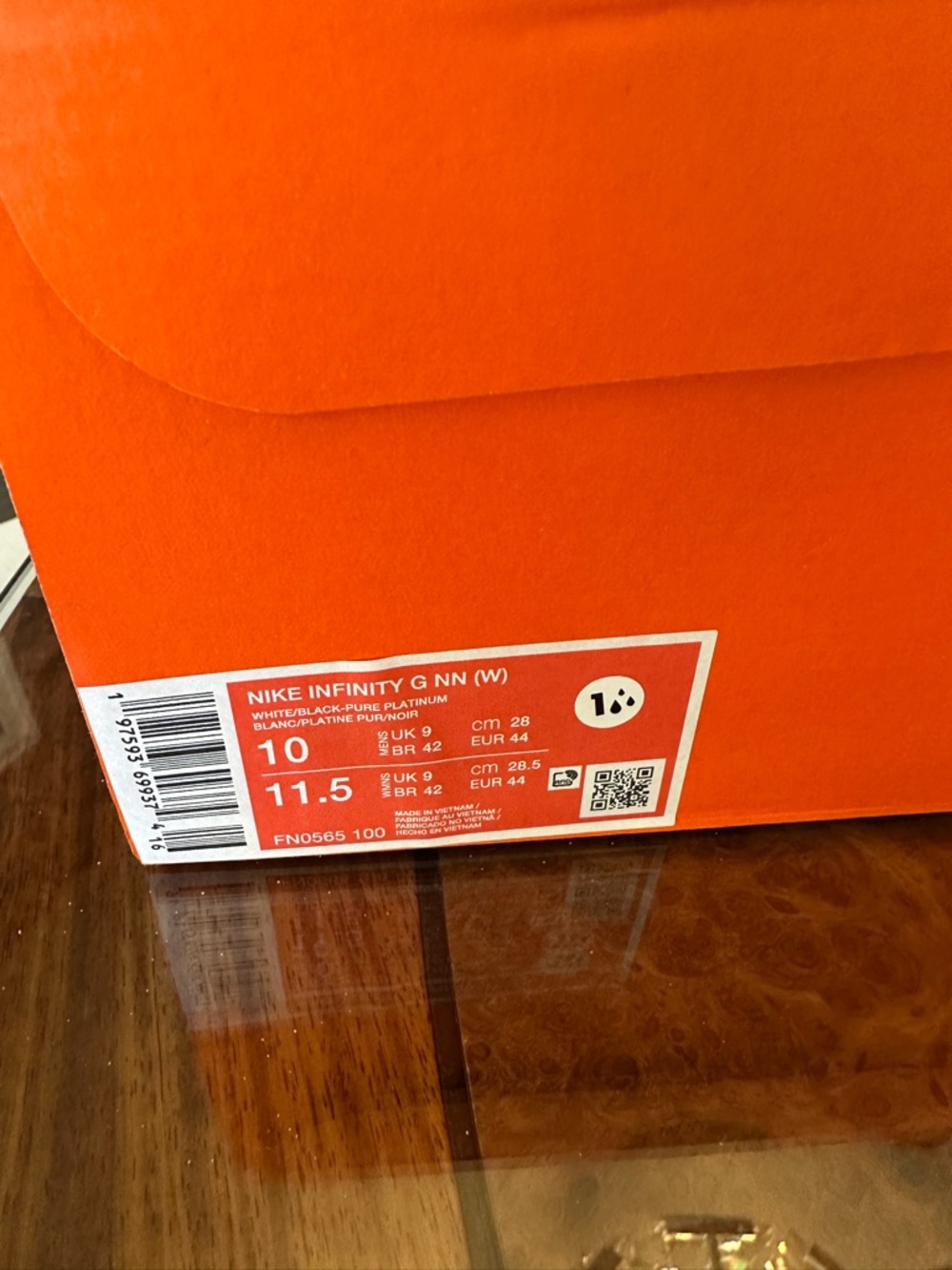 Nike Orange Shoe Box with Label